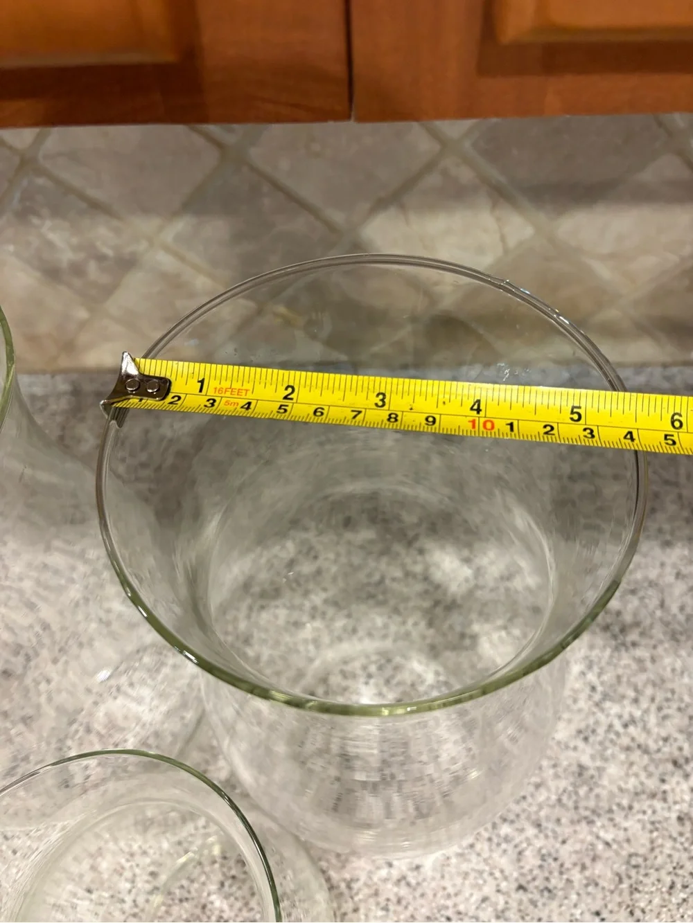 Clear Glass Hurricane Vase - Elegant Curved Design